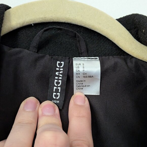 H&M Divided Double-breasted Twill Coat Size Small - Picture 2 of 5